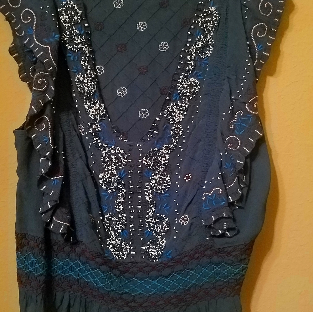 Free People beaded top